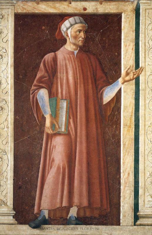 Andrea del Castagno Dante Allighieri china oil painting image